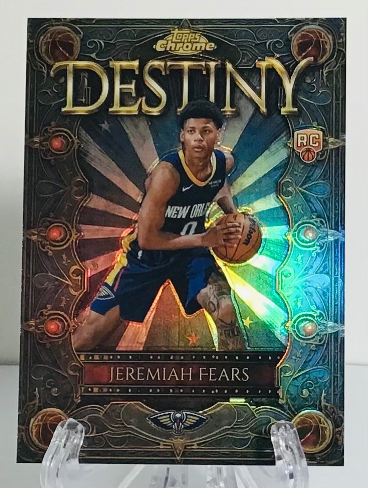 2025-26 TOPPS CHROME JEREMIAH FEARS DESTINY REFRACTOR ROOKIE PELICANS