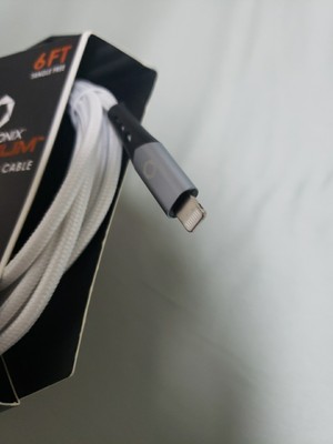 Celltronix Heavy Duty Titanium 6Ft Tangle Free USB Cable For iPhone iPad iPod