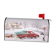Christmas Mailbox Post Letter Box Cover Standard Size 21" X 18" Christmas2