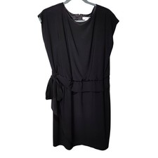 NWT CJ Banks Women's Plus Sz 24W Black Stretchy Dress Round Neck Sleeveless