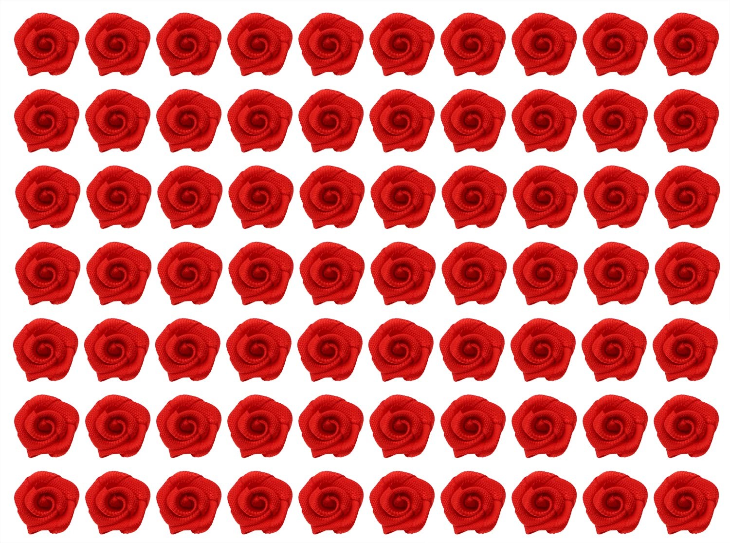 1.5cm Mini Satin Ribbon Roses Boutique Flowers Applique Sewing Craft Ribbon B...