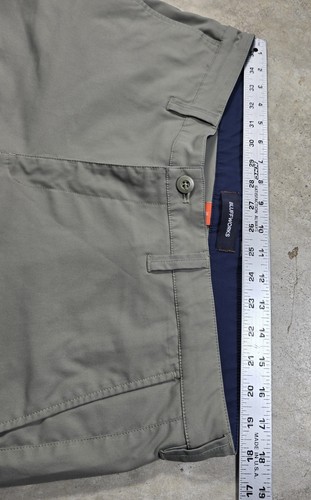 Bluffworks Ascender Shorts Mens 36 Light Olive Green Chino Travel Pockets Flaw - Picture 7 of 12