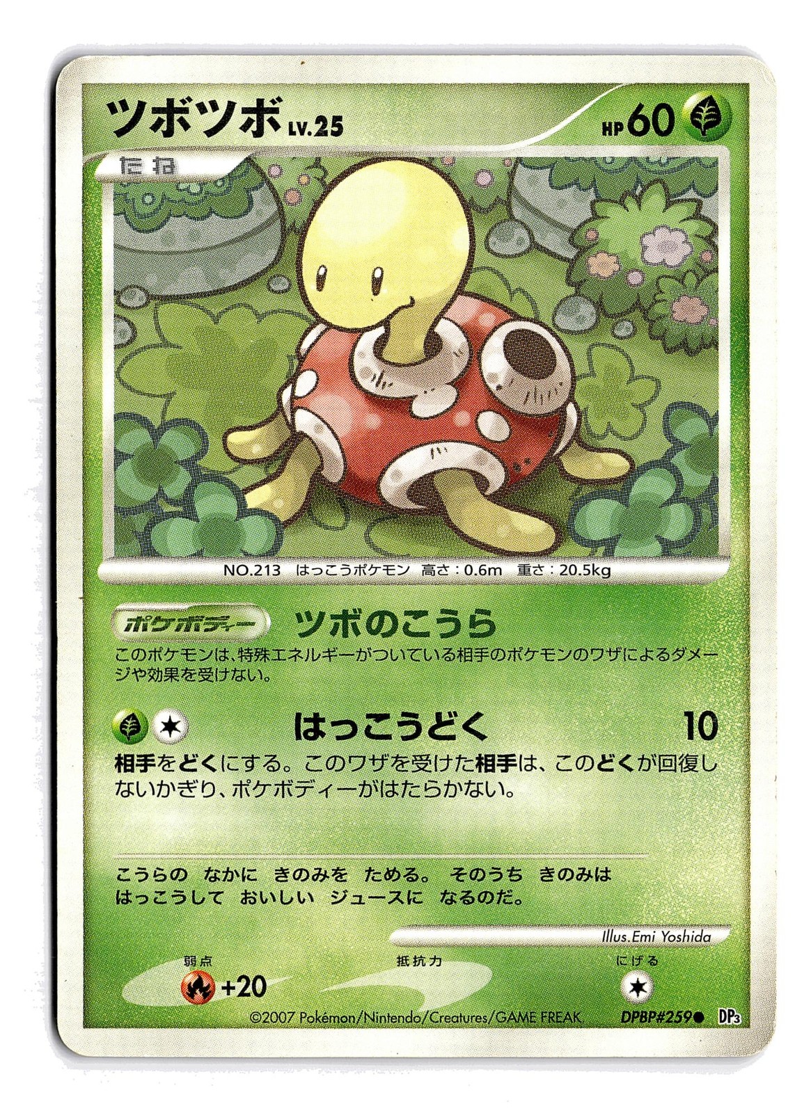 POKEMON JAPANESE SHUCKLE DPBP#259 C SHINING DARKNESS DAMAGED