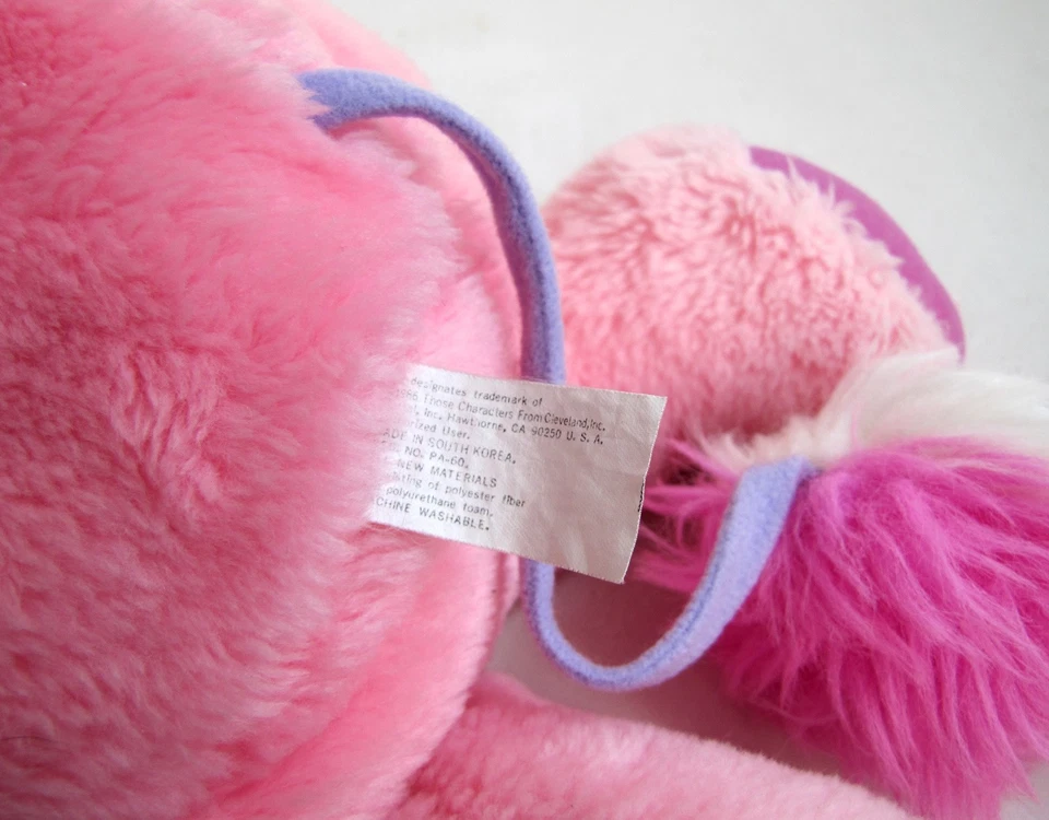 Peluche Rose Popples 40 cm Années 80 - Photo 4/4