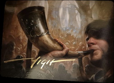 MTG LOTR GOLD STAMPED Horn Of Gondor Art Card 29/81 | eBay MTG LOTR GOLD STAMPED Horn Of Gondor Art Card 29/81 | eBay