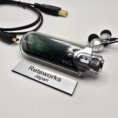 Sony Walkman NW-E407 Green 1GB OLED Player Bundle [Tested/Heavily