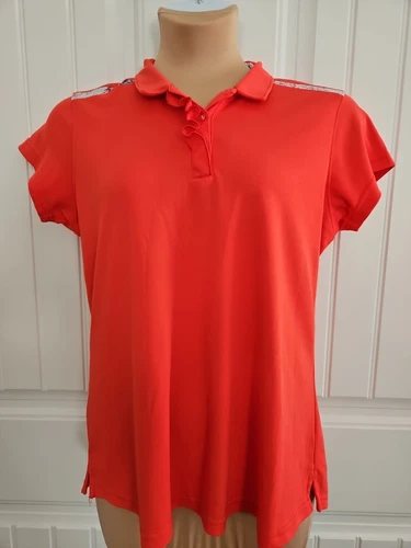 Ladies Pebble Beach Dry-Luxe Performance Golf Polo Shirt - Coral - Size XL - Picture 1 of 10