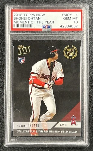 SHOHEI OHTANI PSA 10 2018 TOPPS NOW MOMENT OF THE YEAR #MOY-4 ROOKIE ANGELS 4067