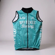 Eliel Cycling Women's Wind Vest Size Medium BFF Bikes Racing Team Made in USA