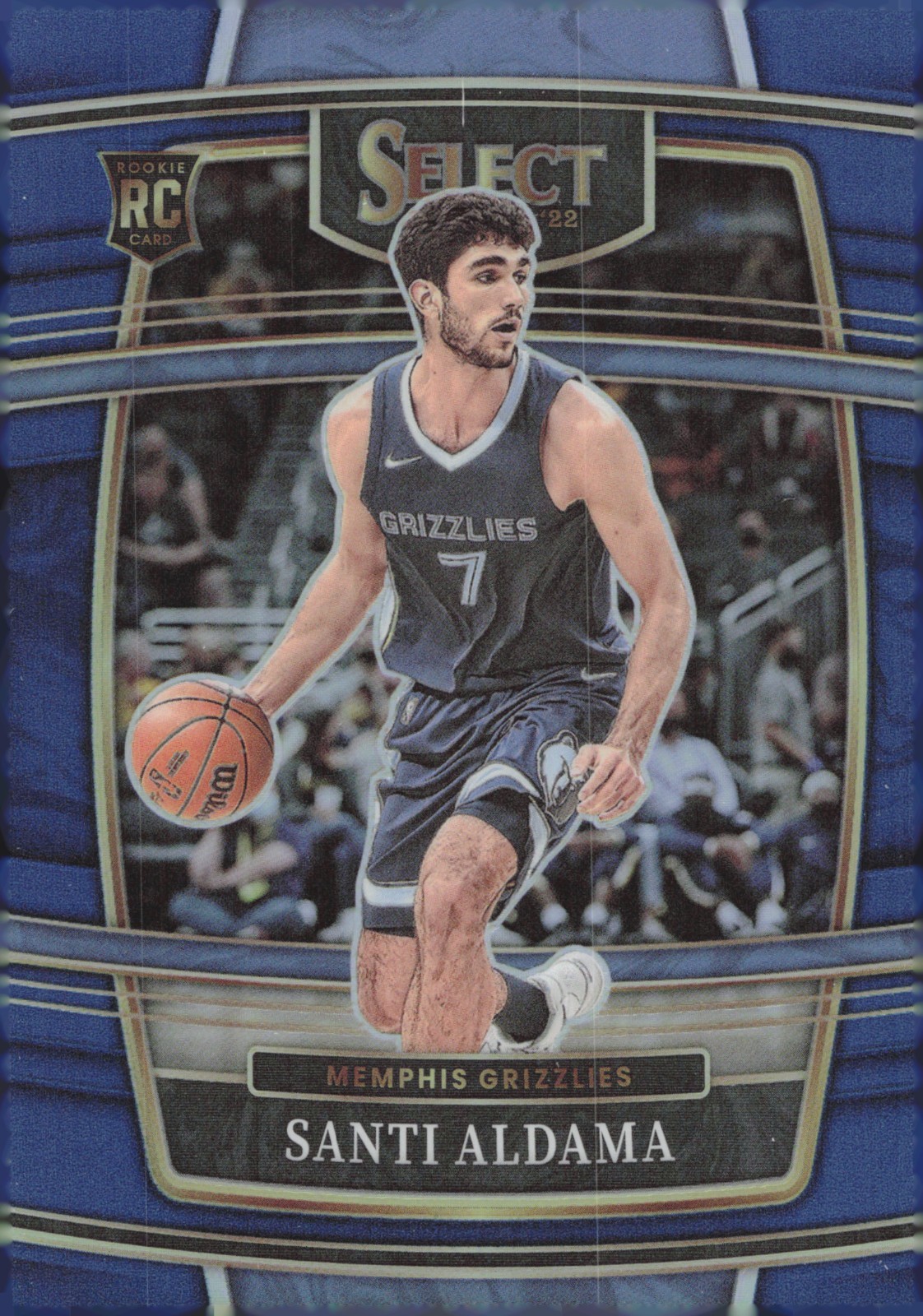 2021-22 Panini Select - Concourse Santi Aldama #64 Blue Prizm (RC)