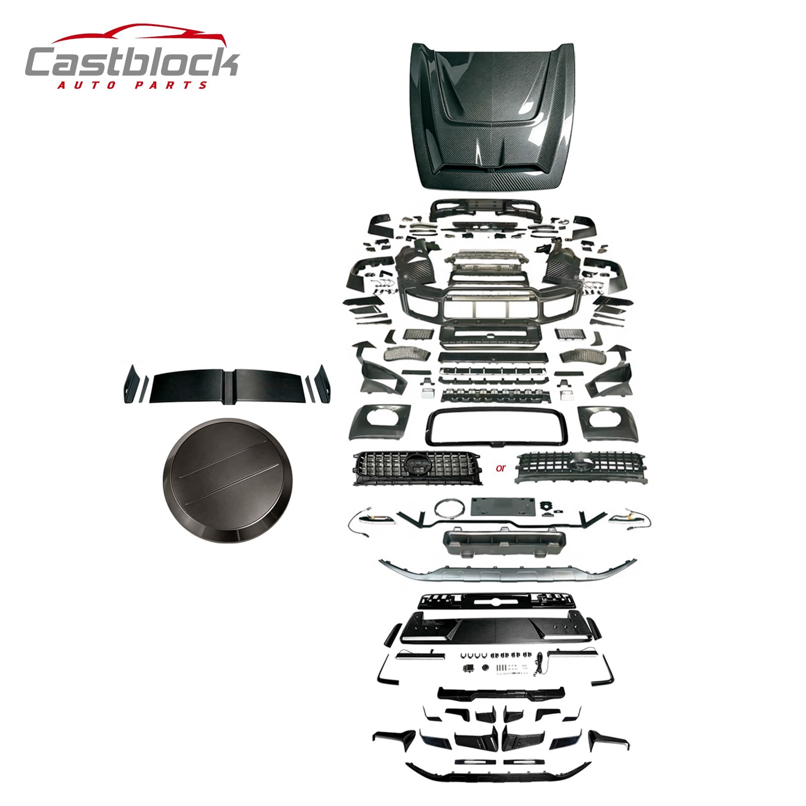For 2019-2024 Mercedes G CLASS W463A/W464 25+ W465 Front Rear Bumper BRABUS kits