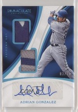 2017 Panini Immaculate Dual Material Blue 3/10 Adrian Gonzalez #DMA-AG Auto 0s5
