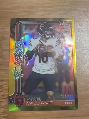 2025 Topps Chrome #FS-1 Caleb Williams Future Stars Yellow Refractor #/275