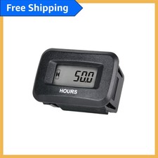 Multi-Voltage Digital Hour Meter Gauge for Snow Blowers & Lawn Equipment,