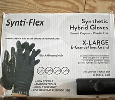 Synti-Flex Synthetic Hybrid Gloves Powder Free X-Large 100 Count Box 10 boxes 
