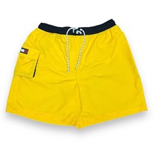 Vintage 90  s Tommy Hilfiger Trunks Shorts Swim Summer Pool Beach Yellow Large