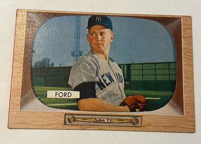 1955 Bowman Whitey Ford #59 New York Yankees HOF Baseball Card