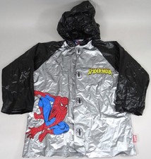 Spiderman Kids Raincoat Waterproof Marvel Comics Childs Rain Gear Size S/M Minty