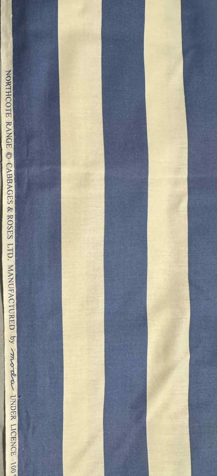 Cabbage & Roses Northcote Range Moda Lt Blue Stripe 14 Yards 44 x 512" - Image 2 of 2