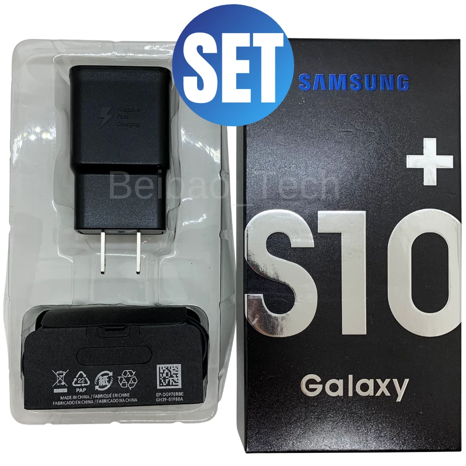 For Samsung Galaxy S10 S9 S8 Adaptive Fast Wall Charger Adapter USB Type C Cable - Image 3 of 4