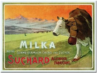 Magnet retro fridge magnet 2 x 3 in -Milka Suchard