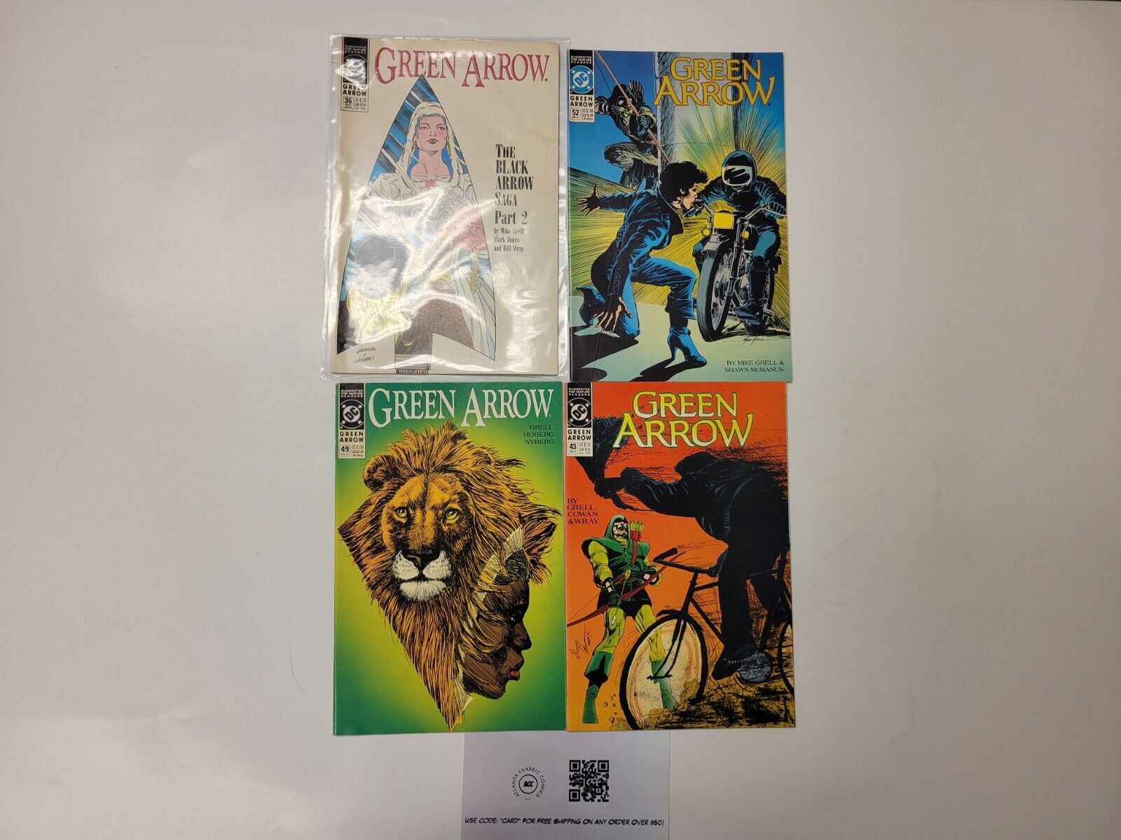 4 Green Arrow DC Comic Books #36 43 43 52 61 TJ17