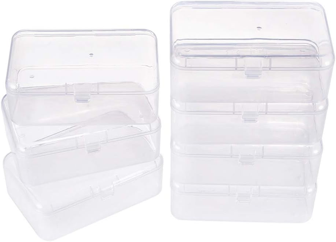 12-Pack 3.5x2.4x1.2 Inch Clear Plastic Bead Storage Boxes