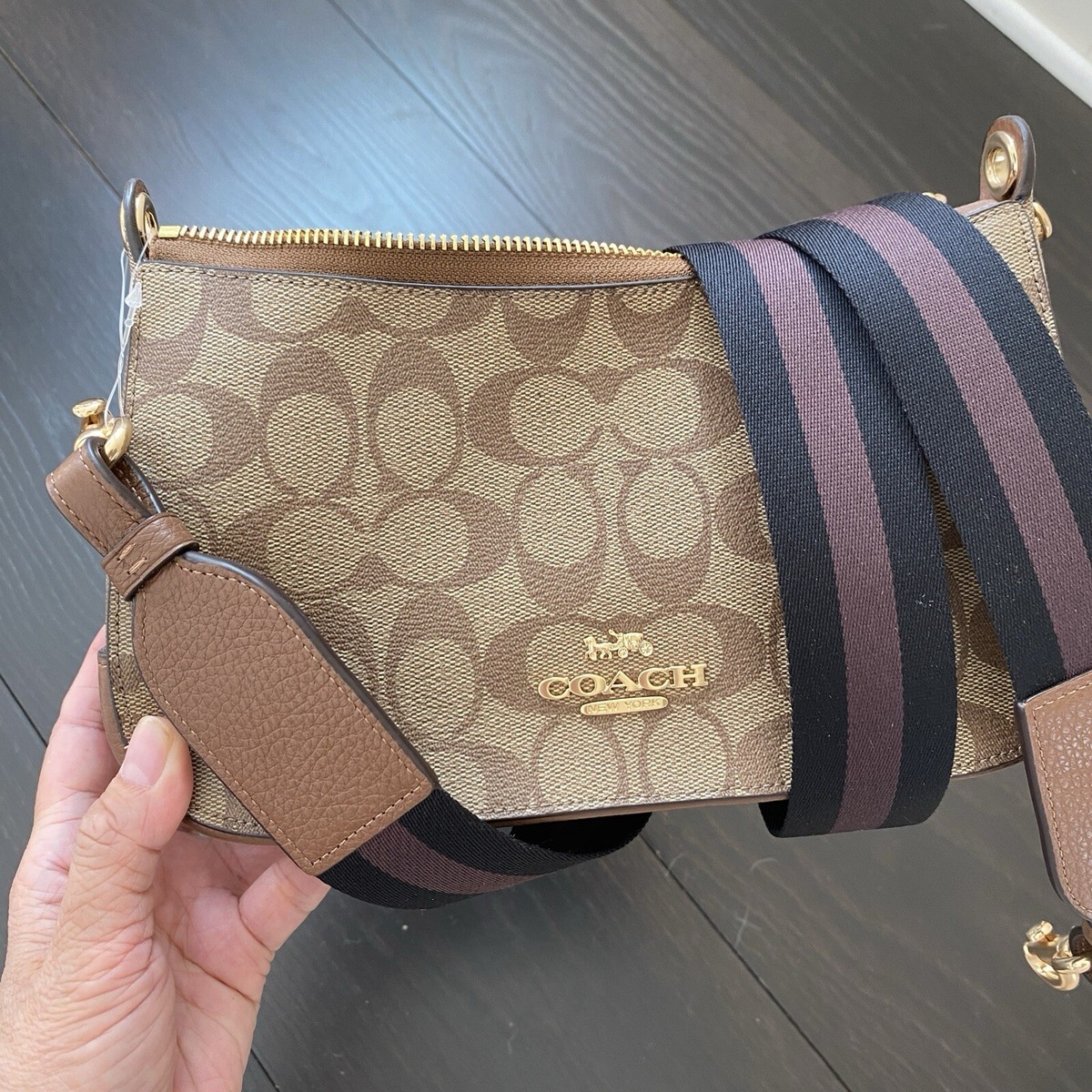 Coach★Jes Baguette C7264 ショルダーバッグ NWT Coach Jes Crossbody In Signature Canvas C7264 | eBay