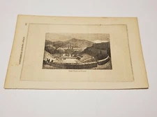 Large Theatre at Pompeii Italy c. 1857 engraving
