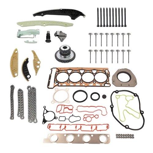Timing Chain Head Gasket Set Intake Exhaust Valves Kit for Audi A4 VW Jetta 2.0L - Picture 2 of 8