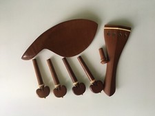 Viola Jujube wood Parts Accessories Set Pegs/ Endpin/Tailpiece/Chinrest