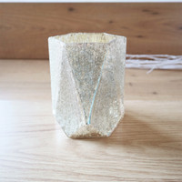 Windlichtglas Weiß Edel Teelichtglas Tischdeko Advent Weihnachten Vase Laterne