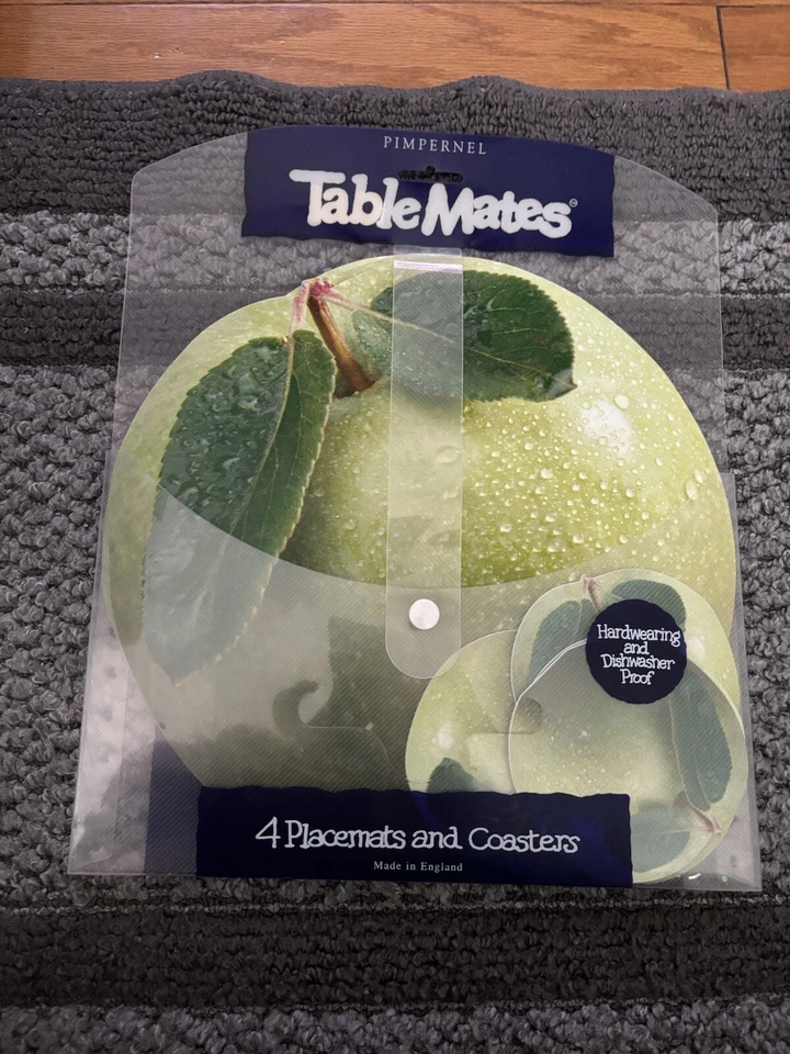 Manteles y posavasos Pimpernel Table Mates manzana verde al aire libre hechos en Inglaterra Foto 2 de 4