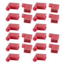 20Pcs Flag Crimp Terminals Female Nylon Fully Insulated Wire Connectors Red