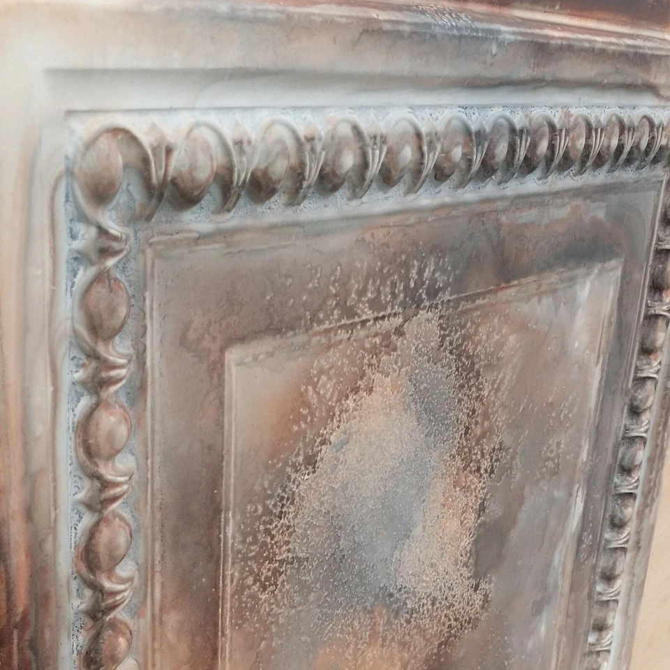 Azulejos de techo suspendidos panel de pared envejecido decoración para barra PL06 marrón lavado 10 piezas Foto 3 de 4