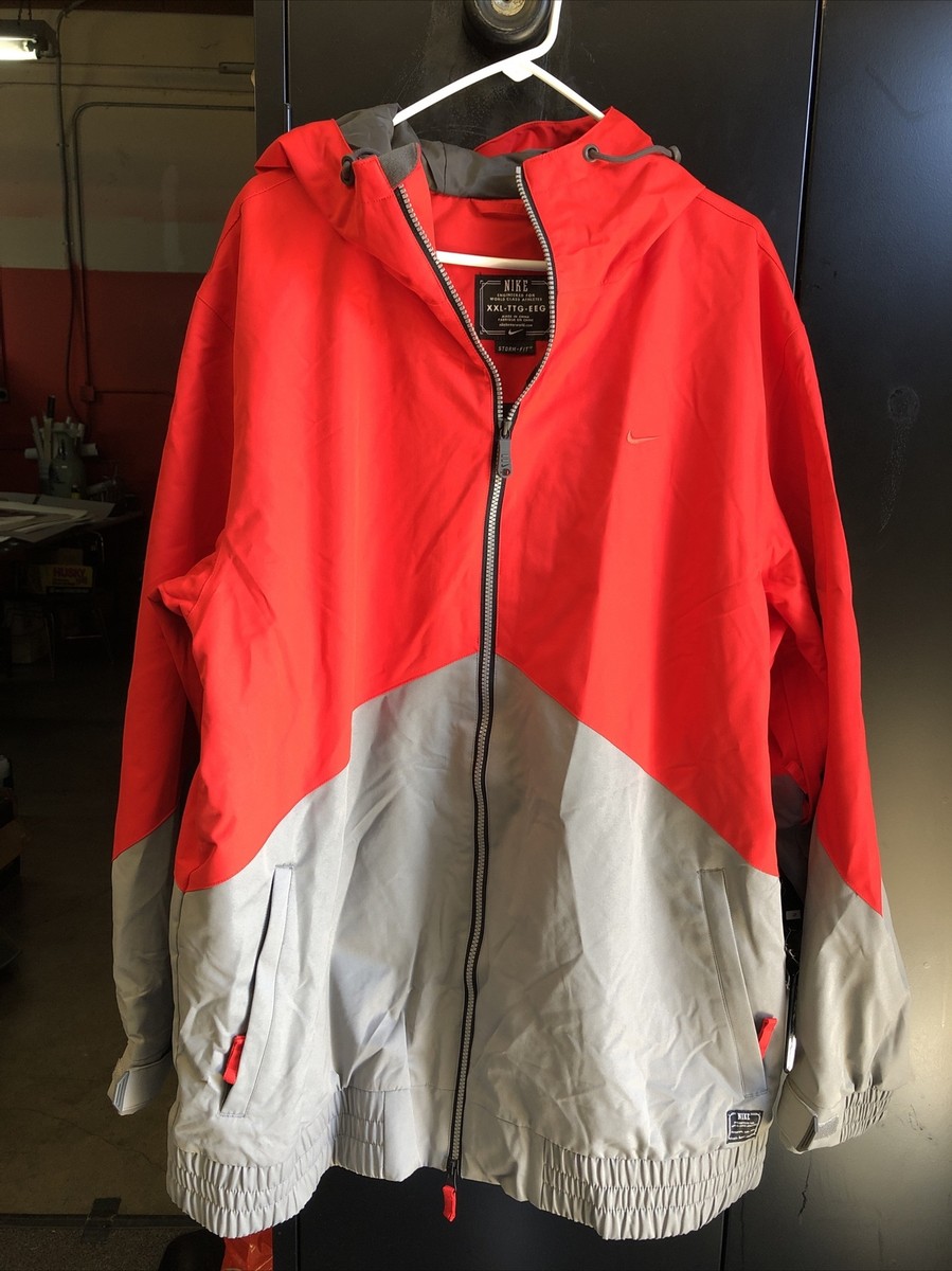 Nike Storm-Fit Full Zip With Hood Red/Grey Jacket Size 2XL NOS | eBay