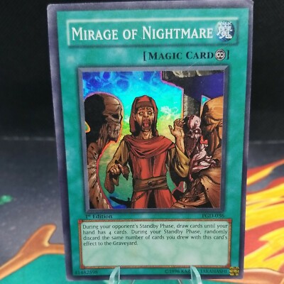 Mirage of Nightmare PGD-036 Lightly Played Super Rare Holo 1st Edition Yugioh