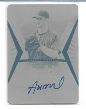 Alex Wood 1/1 Printing Plate Auto 2012 Leaf Ultimate Draft