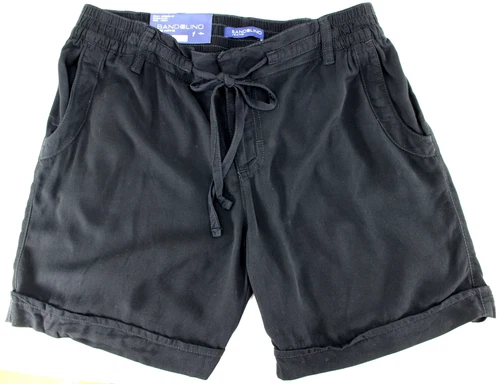 Ladies SHORTS Adjustable Elastic Waist BLACK Cotton Rayon BANDOLINO | 8 10 12