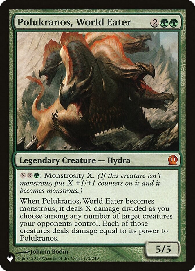 Polukranos World Eater 1x FOIL THS MTG Theros Mythic MINT green Polukranos World Eater 1x FOIL THS MTG Theros Mythic MINT green