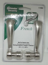 Prime-Line E 2663 French Colonial Door Levers Heavy 1/4" 4-1/8 inch Satin Nickel