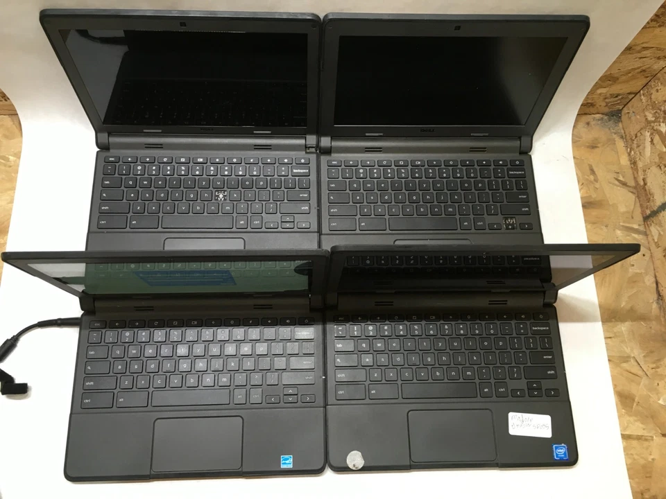 Lot of 10 Dell Chromebook 3120 Case Damage Boot/Screen Issues For Parts- FT - Image 2 of 4