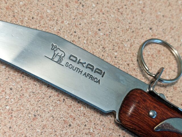 Okapi Historical South African Carbon Steel LOCK RING Knife Moon and Star Design Okapi Historical South African Carbon Steel LOCK RING Knife Moon and Star Design