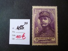 1185  TP FRANCE NEUF 1940  N° 455 ** Cote 10,00 €