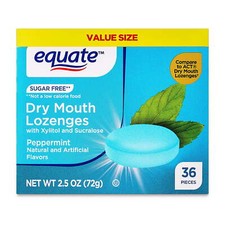 Sugar-Free Xylitol Lozenges for Dry Mouth Relief, Peppermint Flavor, 36 Count
