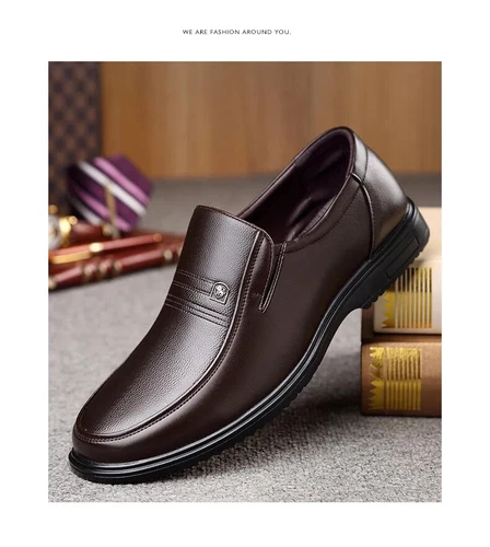 Shoes Men Loafers Genuine Shoes Classic Soft Leather Breathable Men Shoes Flat - Picture 12 of 23