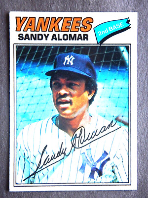 Sandy Alomar #54 Topps 1977 Baseball Card (New York Yankees) E