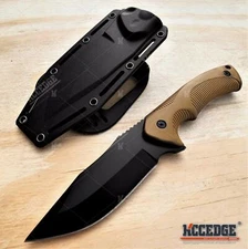 9" Survival Knife FIXED BLADE KNIFE w/ Kydex Sheath Full Tang 3 Styles 3 Colors