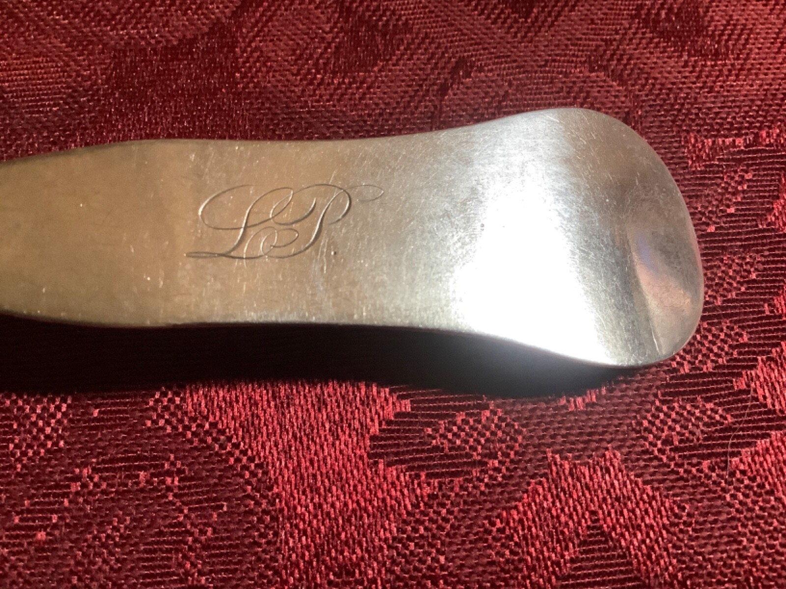 Vermont Coin Silver Dessert Spoon Clark & Bros Rutland Vt