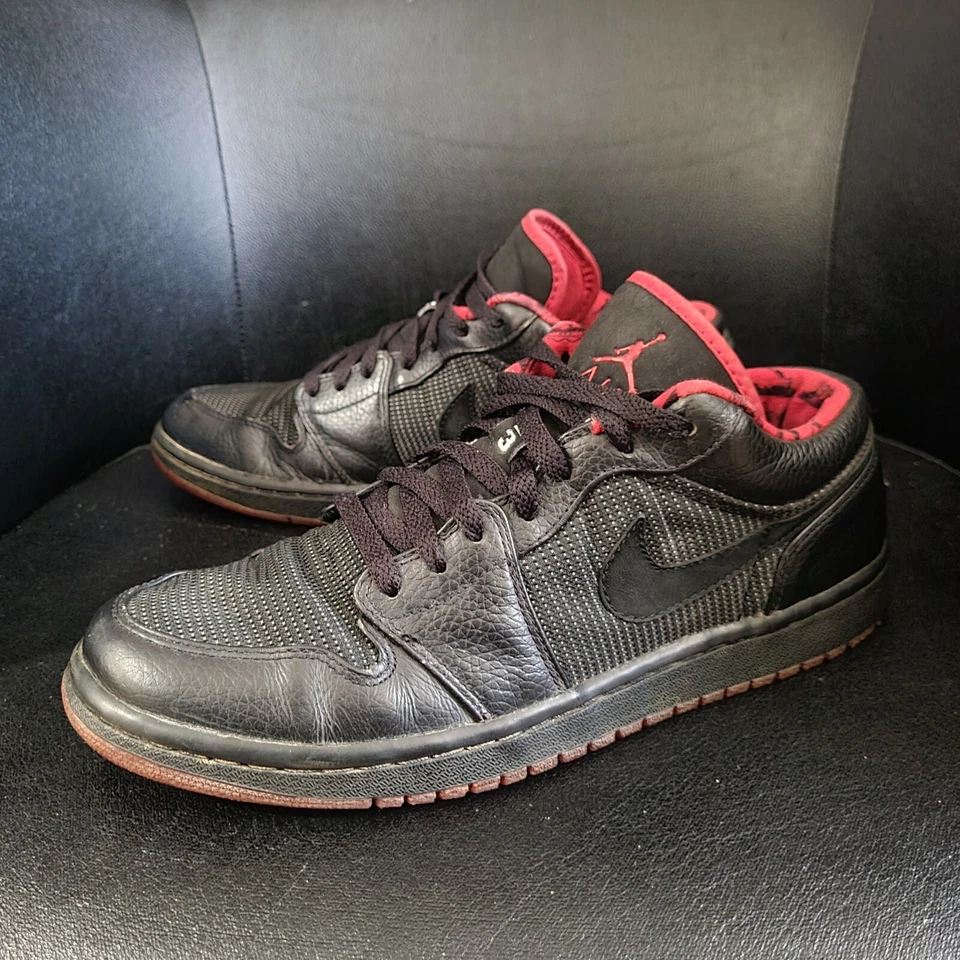 Jordan 1 Retro Bajo Negro Metálico Plata Rojo Universitario Hombre Talla 10 Baloncesto... Foto 2 de 4